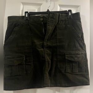 Wit & Wisdom Dark Green Corduroy Skirt